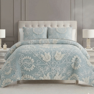 ICN TUFTED DAMASK  COTTON BEDCOVER