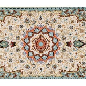 Handmade Sustainable Printed Modern Dhurrie/Rugs/Carpet upcycled from Scrap Fabric for Living Room/Bedside Runner for Enhanced Decor (2x3 feet)