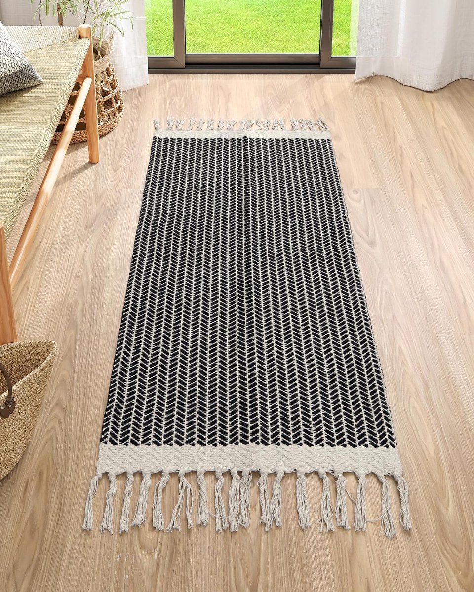 Lahome Boho Bathroom Rugs, Small 2×3 Front Door Mat for Kitchen, Washable