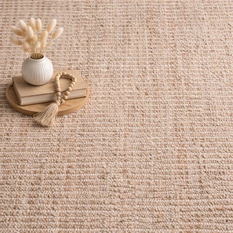 Jute Handwoven Natural Area Rug (9′ x 12′ Natural Ivory)