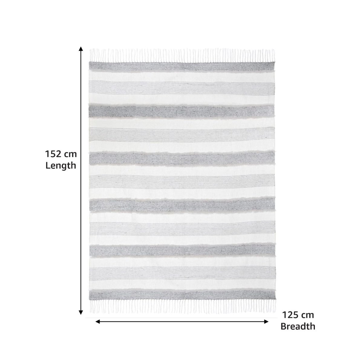 Amazon Basics Tufted Waffle Cotton Throw Blanket | Throw for Living Room, Sofa, Bed, Chair, Picnic & Used for Gift | 152×125 cms | Beige