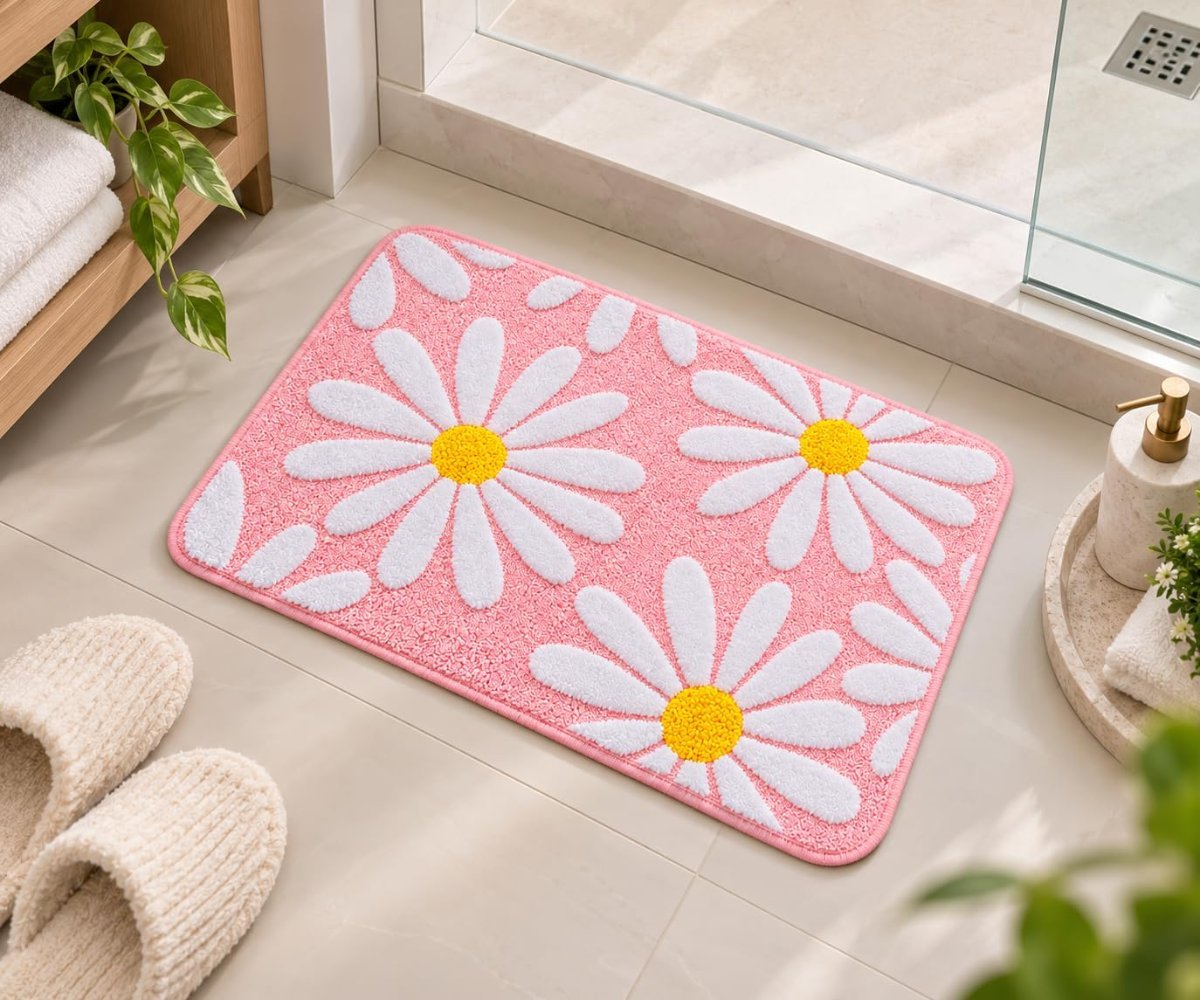 LOOMLYFE Super Soft (40×60 cm) Microfibre 2000 GSM Bath Mat Super Absorbent Anti-Skid Door Mats for Home/Bathroom Mat/Bedroom/Kitchen/Floor Mat Pack of 1 – GreenLeaves