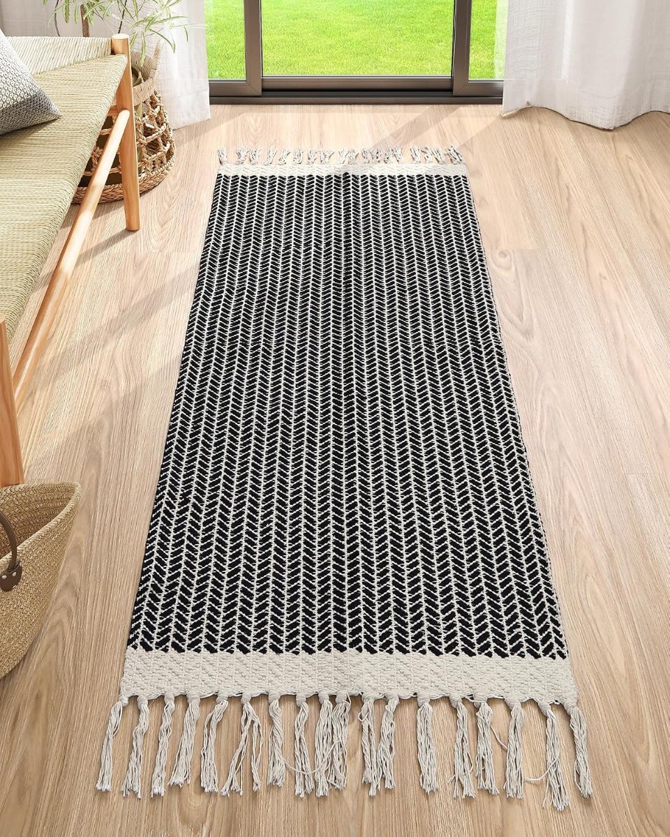 Lahome Boho Bathroom Rugs, Small 2×3 Front Door Mat for Kitchen, Washable